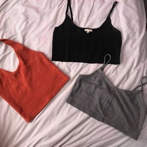 Three top shop crop tops